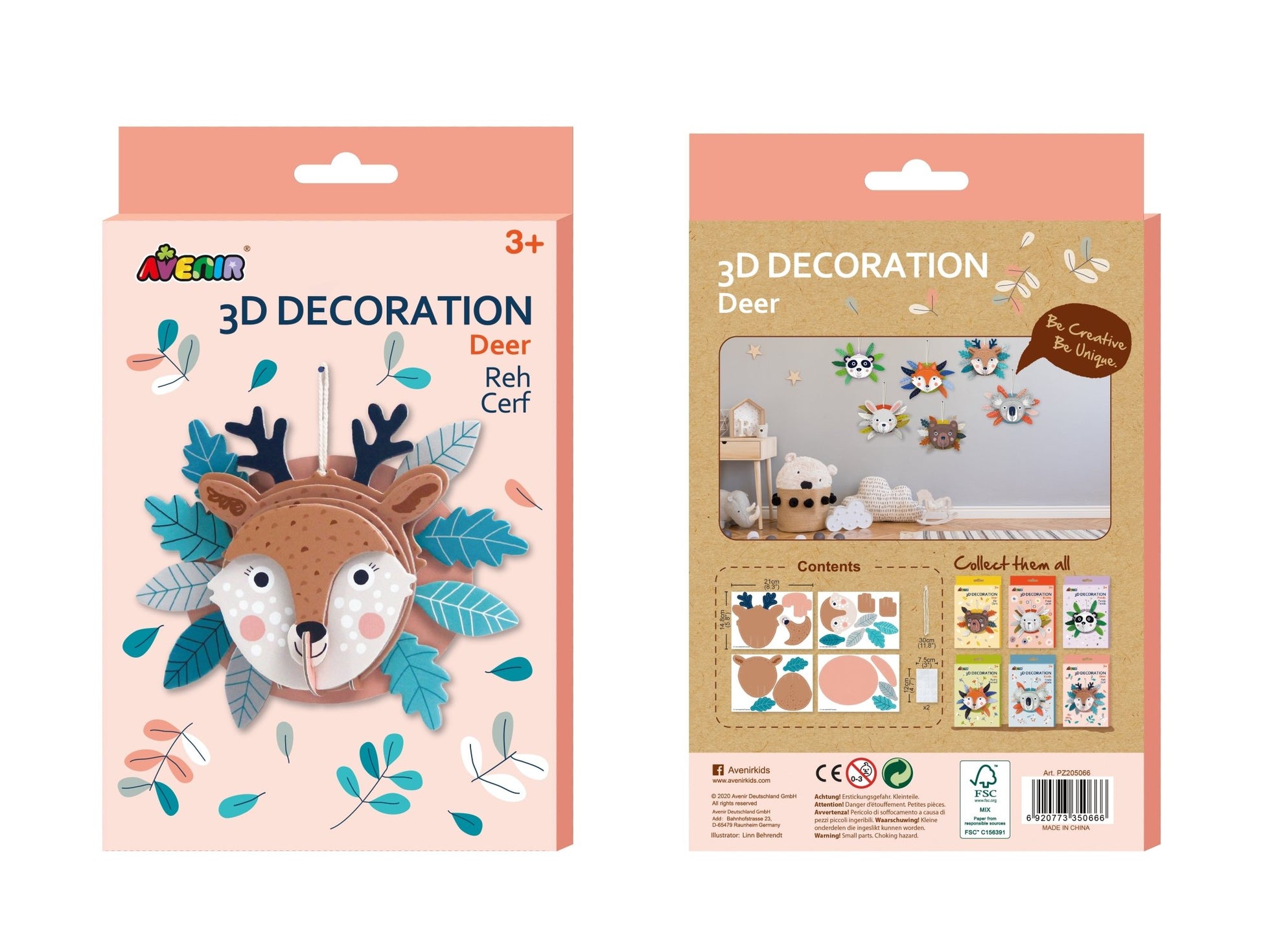 Avenir - 3D Decoration - Deer - PZ205066 - Avenir - LittleShop Toys