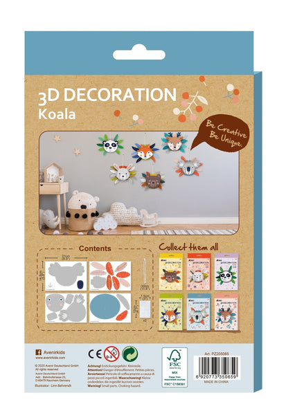 Avenir - 3D Decoration - Koala - PZ205065 - Avenir - LittleShop Toys