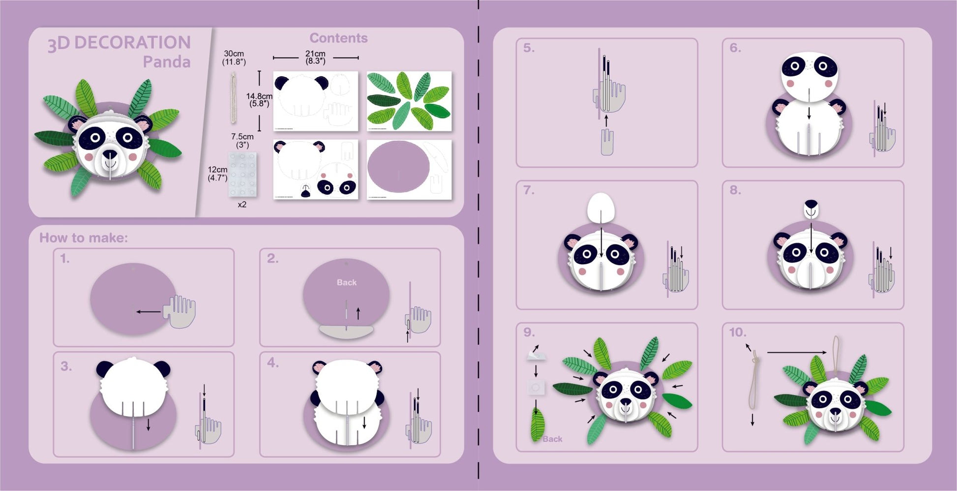 Avenir - 3D Decoration - Panda - PZ205063 - Avenir - LittleShop Toys