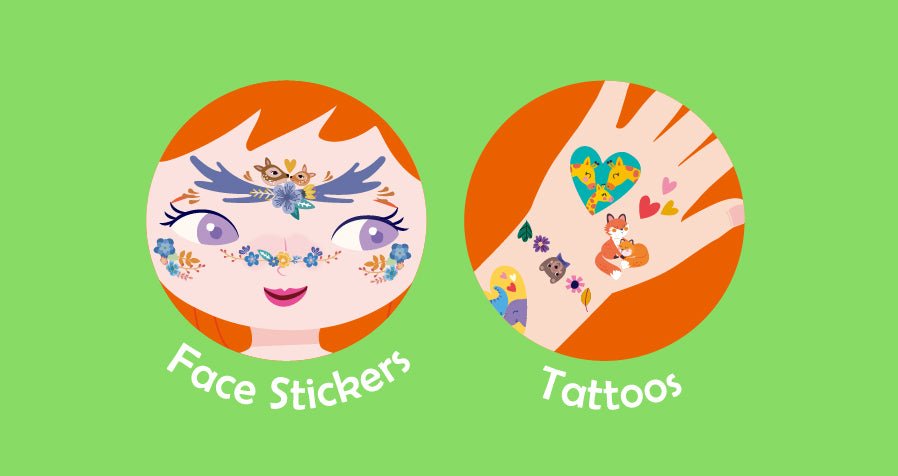 Avenir - Face Stickers and Tattoos Animal - NA238209 - Avenir - LittleShop Toys