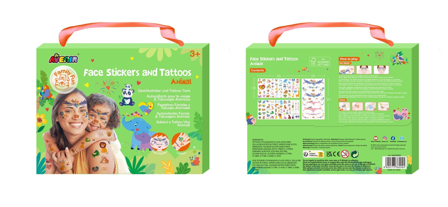 Avenir - Face Stickers and Tattoos Animal - NA238209 - Avenir - LittleShop Toys