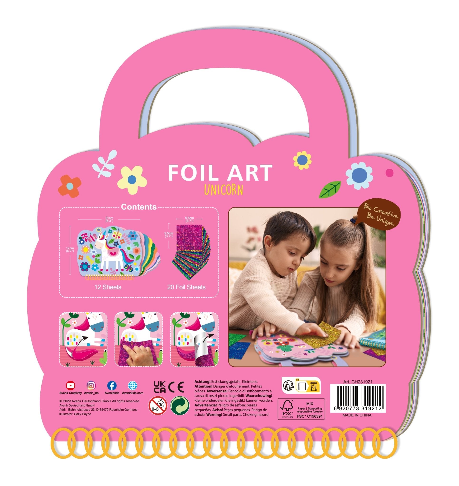 Avenir - Foil Art Unicorn - CH231921 - Avenir - LittleShop Toys