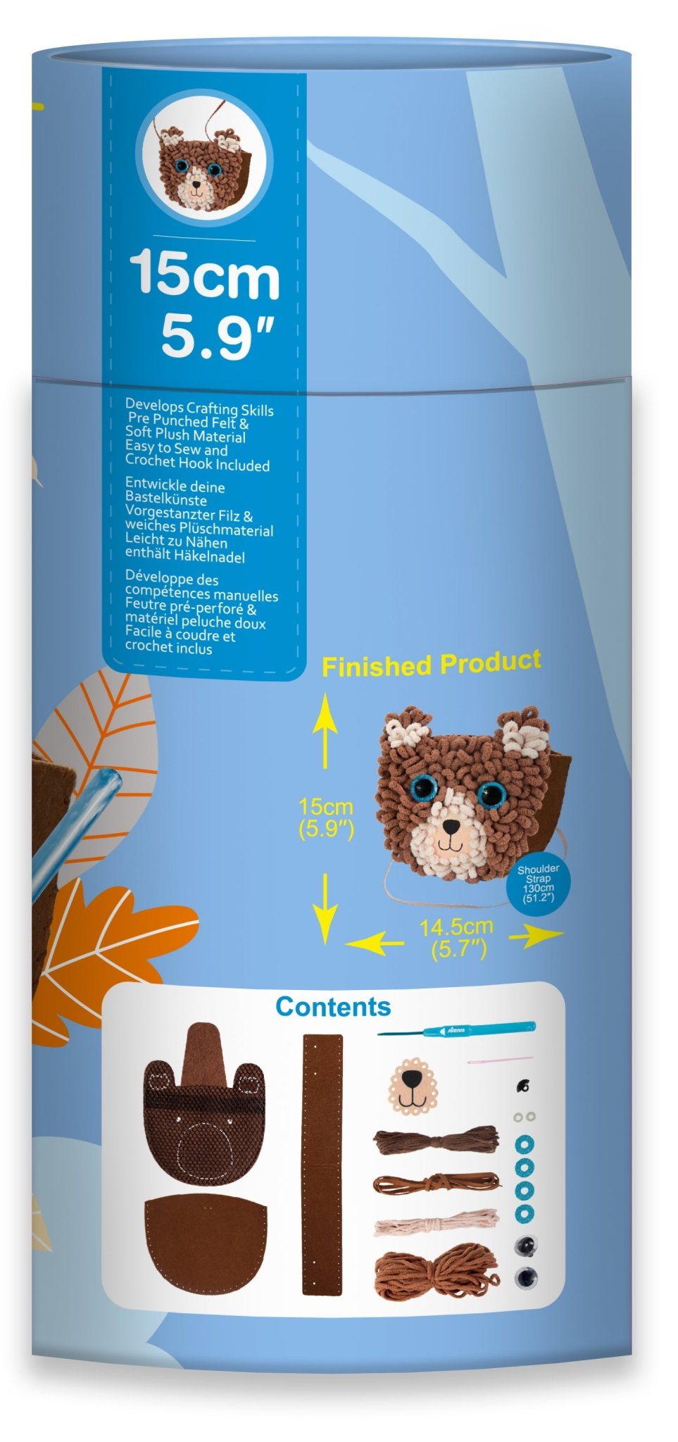 Avenir - Loopie Fun My First Plush Bag - Bear - CH201749 - Avenir - LittleShop Toys