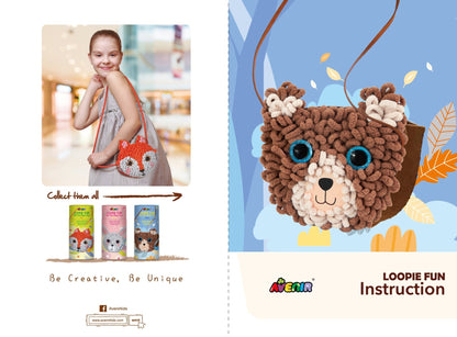 Avenir - Loopie Fun My First Plush Bag - Bear - CH201749 - Avenir - LittleShop Toys