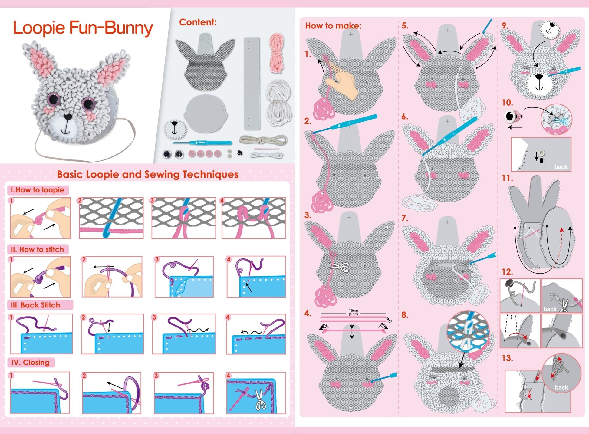Avenir - Loopie Fun My First Plush Bag - Bunny - CH201750 - Avenir - LittleShop Toys