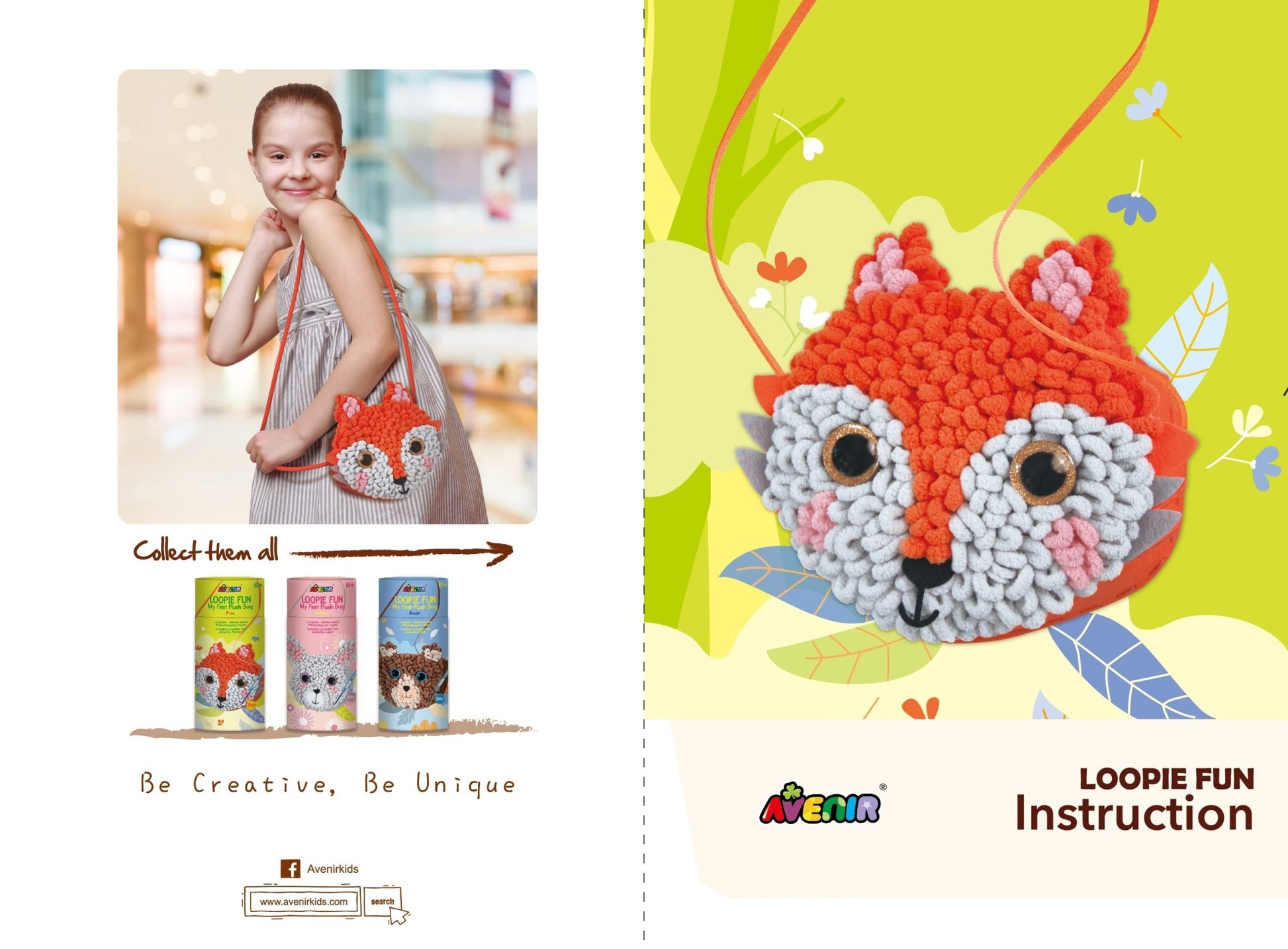 Avenir - Loopie Fun My First Plush Bag - Fox - CH201751 - Avenir - LittleShop Toys