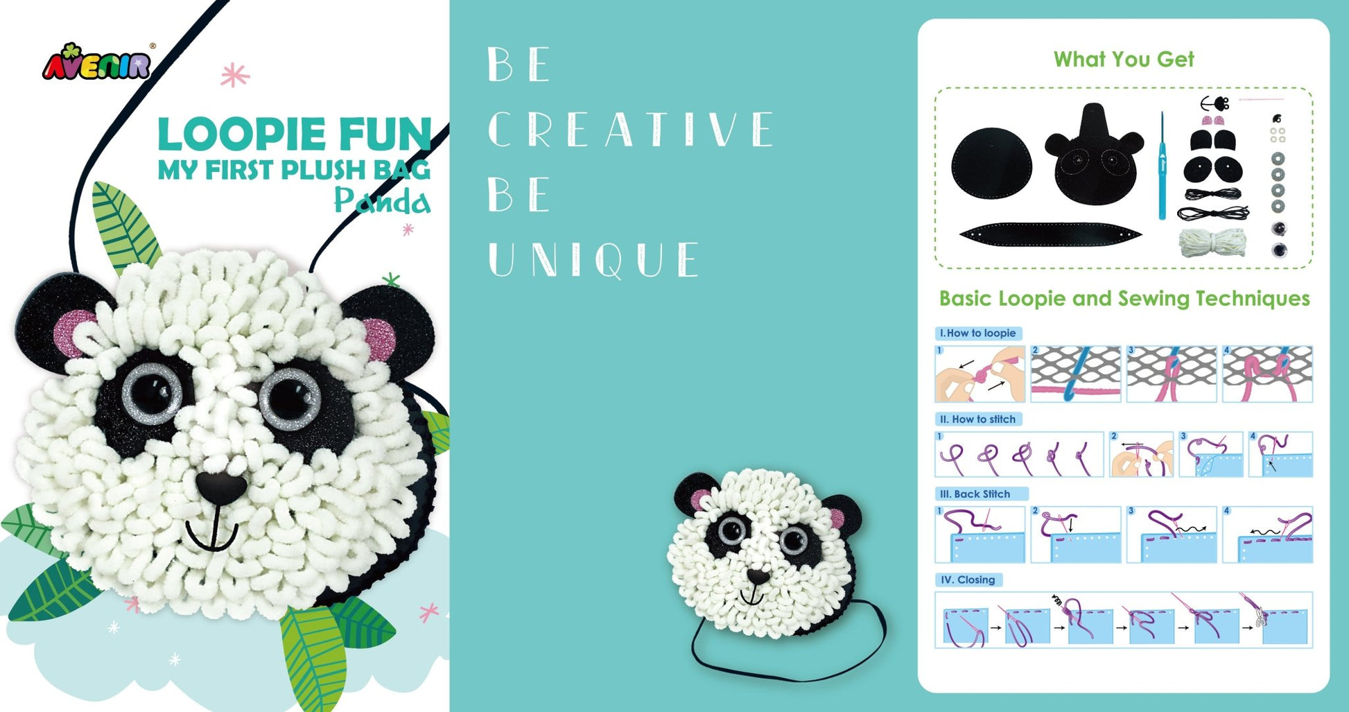 Avenir - Loopie Fun My First Plush Bag - Panda - CH211752 - Avenir - LittleShop Toys