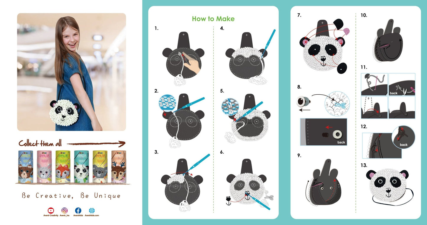 Avenir - Loopie Fun My First Plush Bag - Panda - CH211752 - Avenir - LittleShop Toys