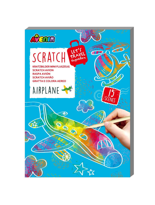 Avenir - Mini Scratch Book - Airplane - CH241661 - Avenir - LittleShop Toys