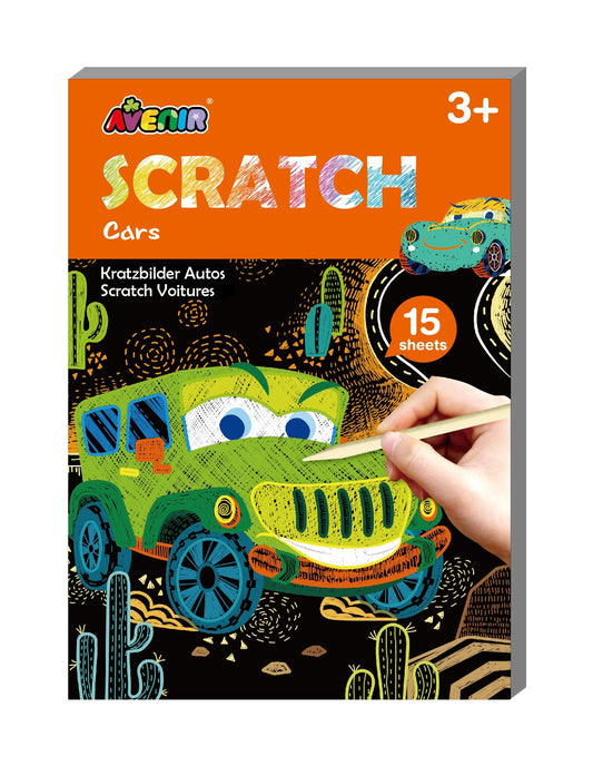 Avenir - Mini Scratch Book - Cars - CH221659 - Avenir - LittleShop Toys