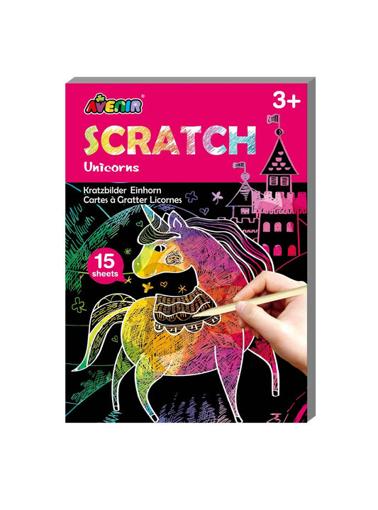 Avenir - Mini Scratch Book - Unicorns - CH191602 - Avenir - LittleShop Toys