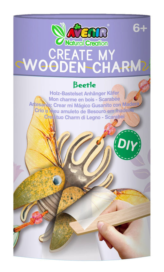 Avenir - Natural Creation Create My Wooden Charm Beetle - CH232096 - Avenir - LittleShop Toys
