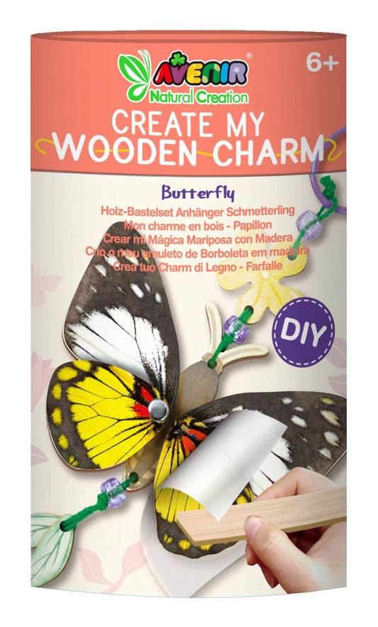 Avenir - Natural Creation Create My Wooden Charm Butterfly - CH232097 - Avenir - LittleShop Toys