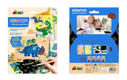 Avenir - Scratch Dino Greeting Cards - CH221858 - Avenir - LittleShop Toys
