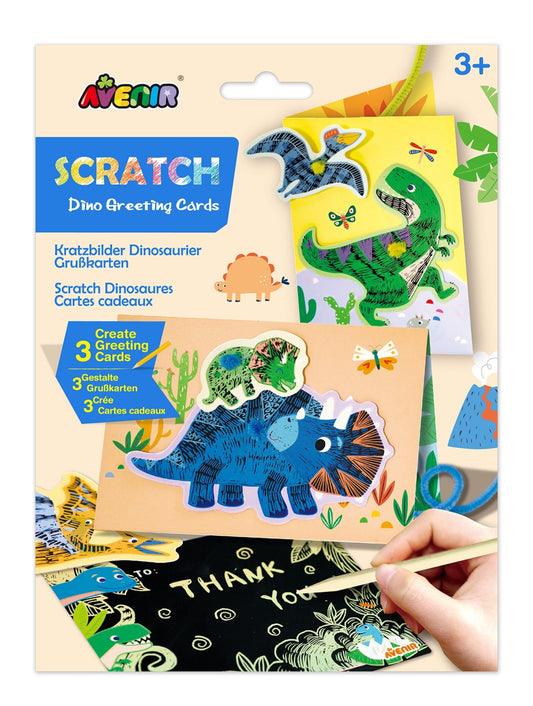 Avenir - Scratch Dino Greeting Cards - CH221858 - Avenir - LittleShop Toys