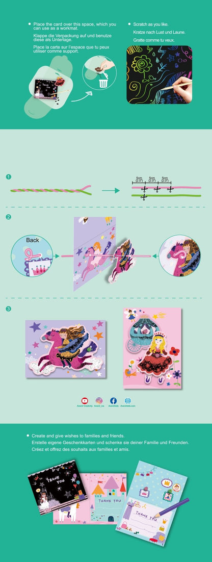Avenir - Scratch PrincessGreeting Cards - CH221857 - Avenir - LittleShop Toys