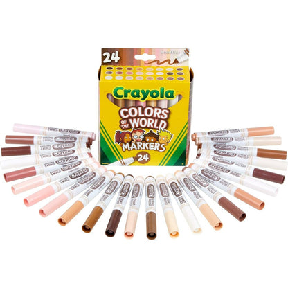 Crayola Colors of the World Permanent Markers (24 units) - Best Skin Tone Sets! - Anais An - LittleShop Toys
