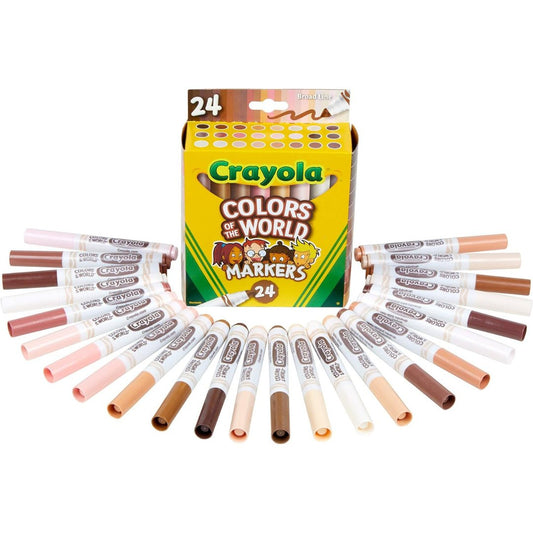 Crayola Colors of the World Permanent Markers (24 units) - Best Skin Tone Sets! - Anais An - LittleShop Toys