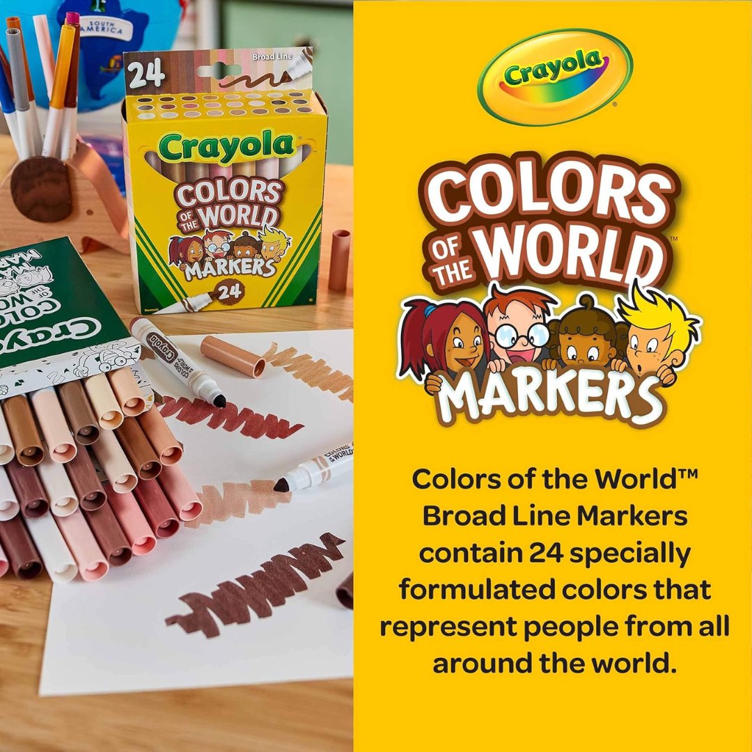 Crayola Colors of the World Permanent Markers (24 units) - Best Skin Tone Sets! - Anais An - LittleShop Toys