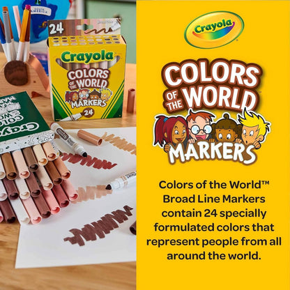 Crayola Colors of the World Permanent Markers (24 units) - Best Skin Tone Sets! - Anais An - LittleShop Toys