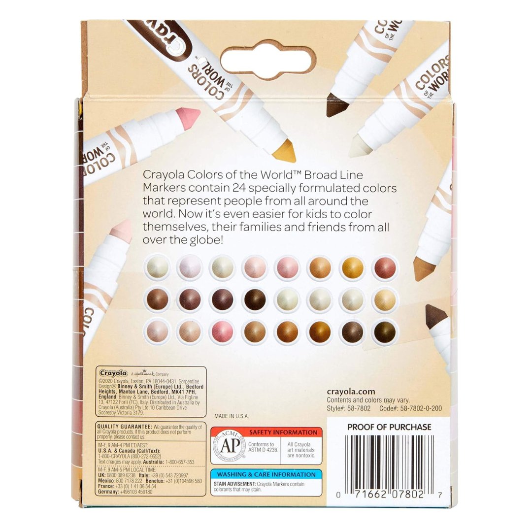 Crayola Colors of the World Permanent Markers (24 units) - Best Skin Tone Sets! - Anais An - LittleShop Toys