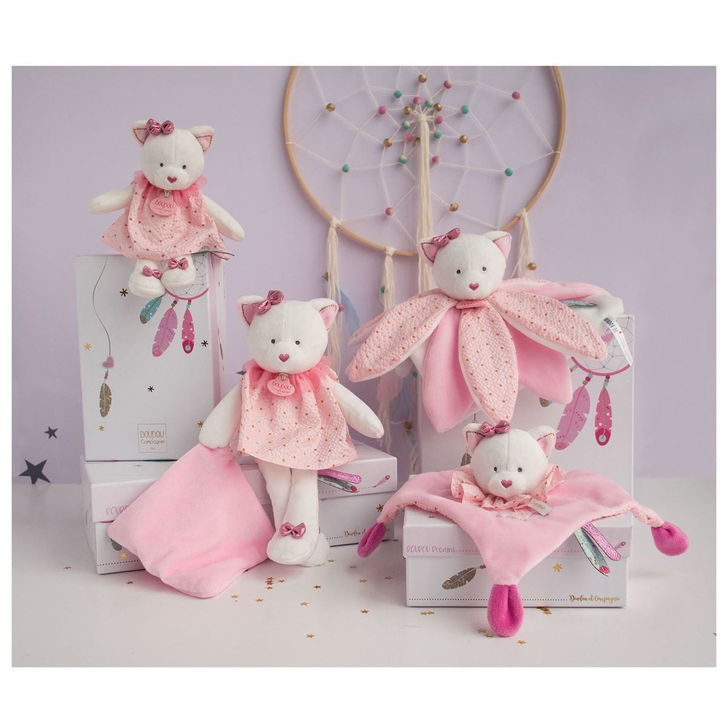 Doudou Signature Petal Comforter - Pinky Cat - DC3550