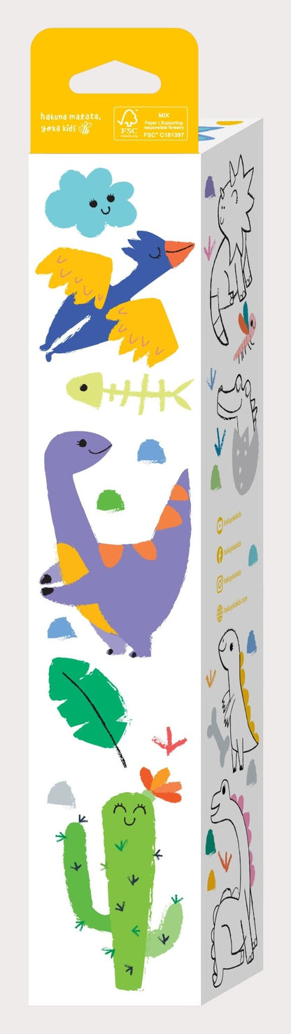 Hakuyoka Colouring Roll Kit (Big) - Dino World - CS223067 - Hakuyoka - LittleShop Toys