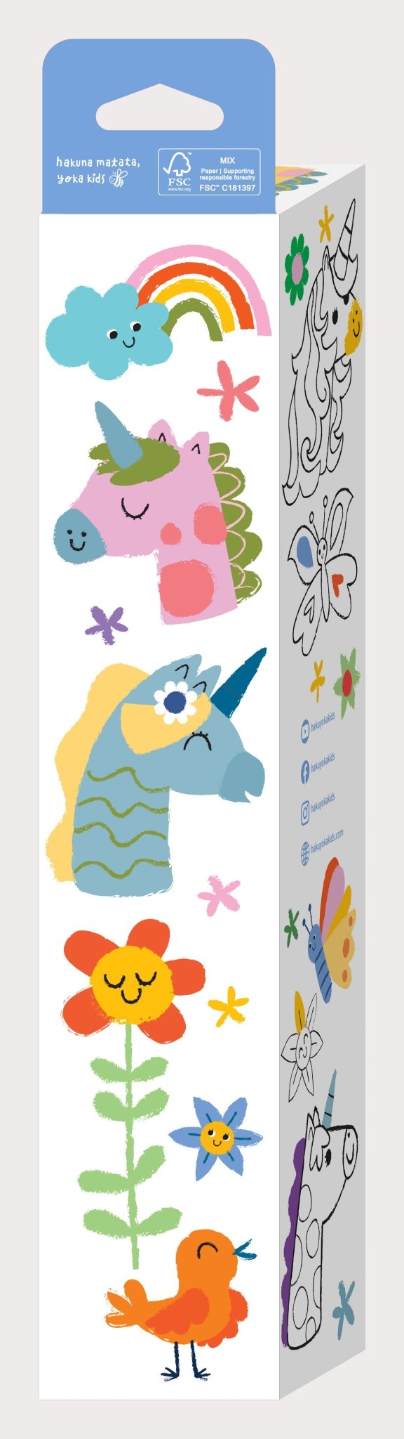 Hakuyoka Colouring Roll Kit (Big) - Unicorn - CS223068 - Hakuyoka - LittleShop Toys