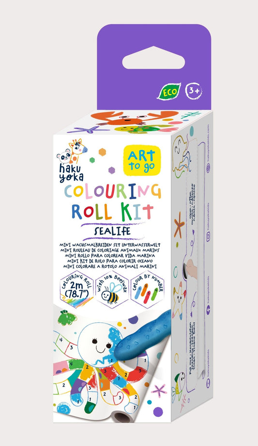 Hakuyoka Colouring Roll Kit - Sealife - CS233120 - Hakuyoka - LittleShop Toys