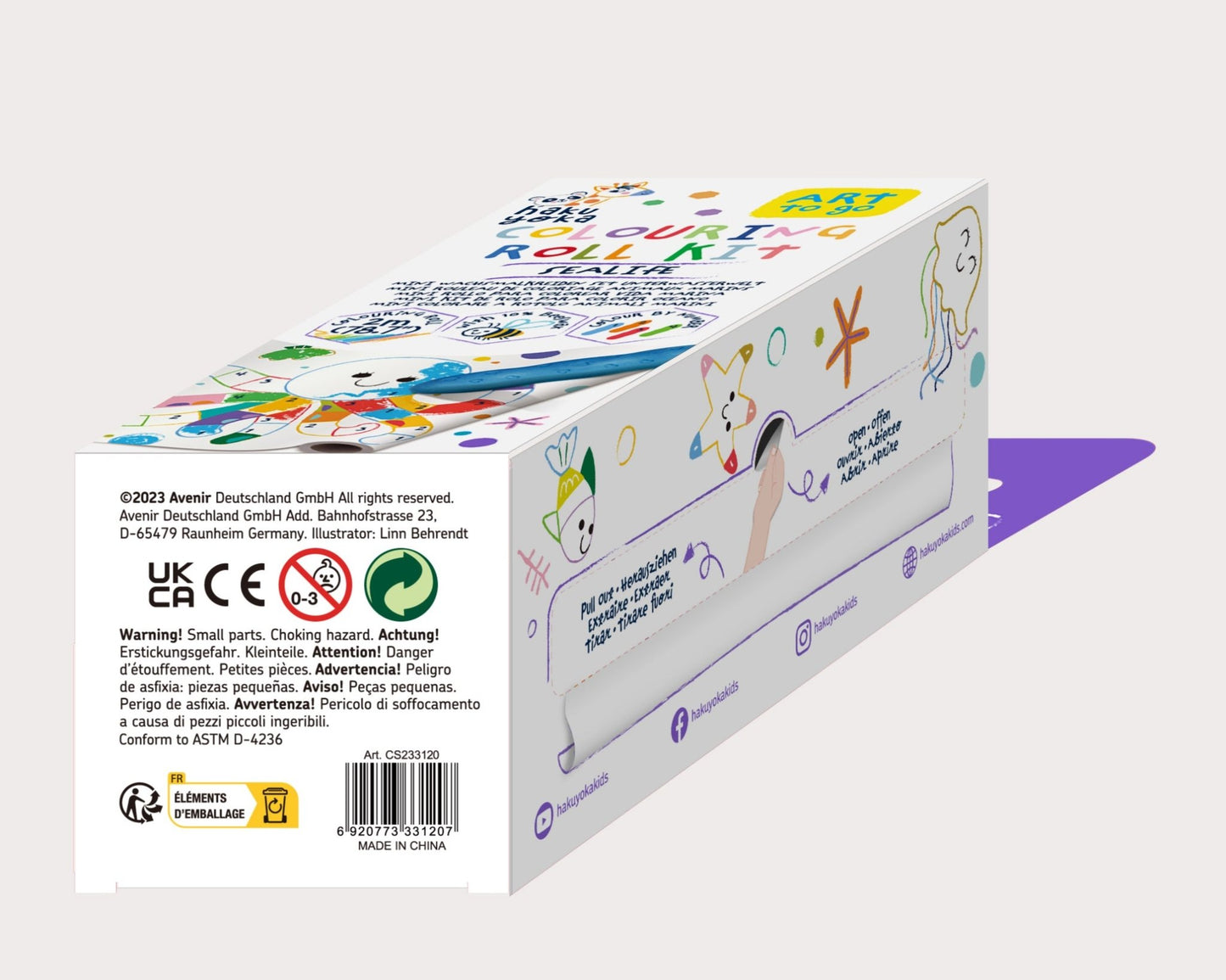 Hakuyoka Colouring Roll Kit - Sealife - CS233120 - Hakuyoka - LittleShop Toys