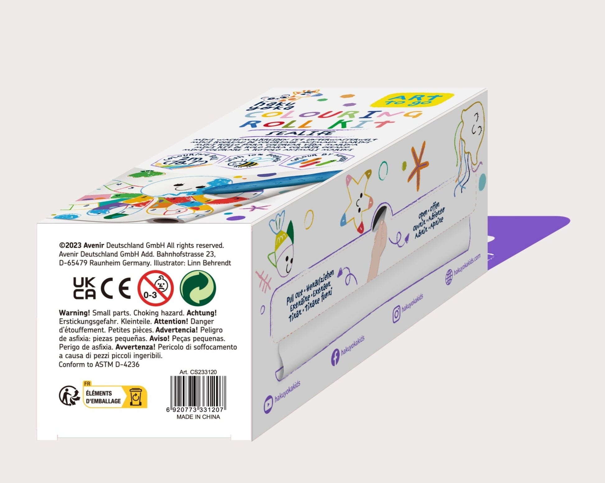 Hakuyoka Colouring Roll Kit - Sealife - CS233120 - Hakuyoka - LittleShop Toys