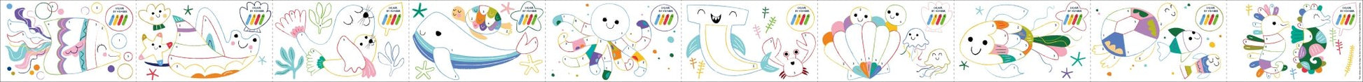 Hakuyoka Colouring Roll Kit - Sealife - CS233120 - Hakuyoka - LittleShop Toys