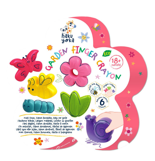 Hakuyoka Crazy Mold - 6 Garden Finger Crayon - CP233114 - Hakuyoka - LittleShop Toys