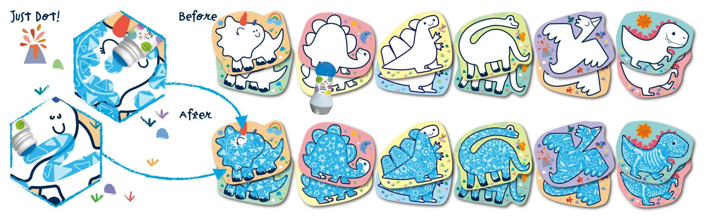 Hakuyoka Magic Reveal Art - Dinosaurs - CS243189 - Hakuyoka - LittleShop Toys