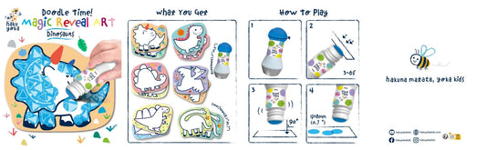 Hakuyoka Magic Reveal Art - Dinosaurs - CS243189 - Hakuyoka - LittleShop Toys
