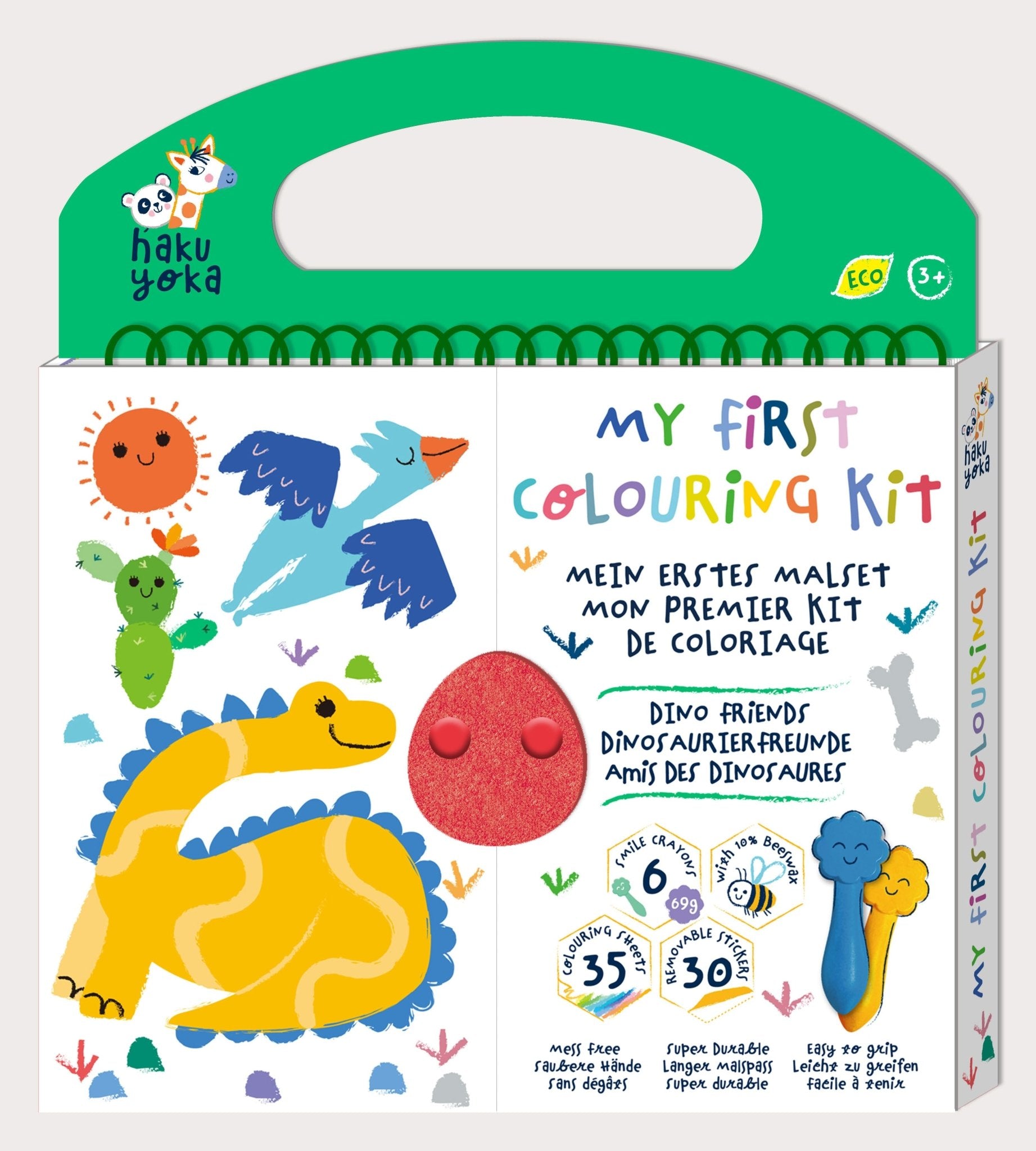 Hakuyoka My First Colouring Kit - Dino Friends - CS223070 - Hakuyoka - LittleShop Toys