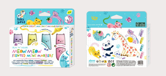 Hakuyoka Play 'N' Colour - Meow Meow Scented Mini Markers - CP243152 - Hakuyoka - LittleShop Toys