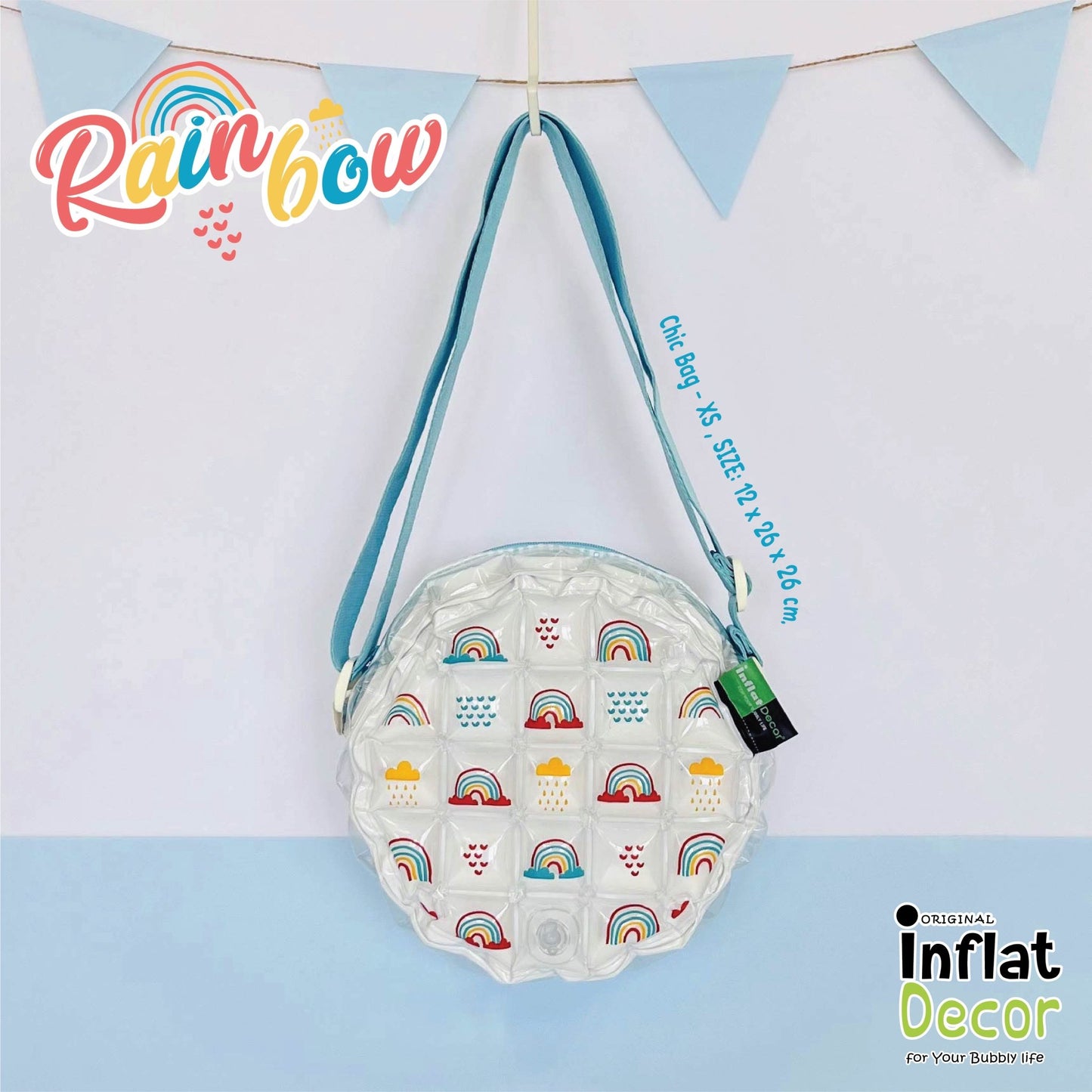 Inflatable Chic Bag - Rainbow - 1108 - BL - Inflat Decor - LittleShop Toys