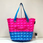 Inflatable Diamond Tote with Zipper - Trendy Two Tone - 1134 - BLPK - Inflat Decor - LittleShop Toys