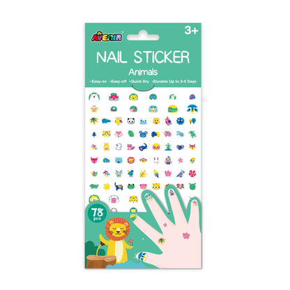 Large Nail Stickers - Jungle Animals (78 pieces) - NA198182