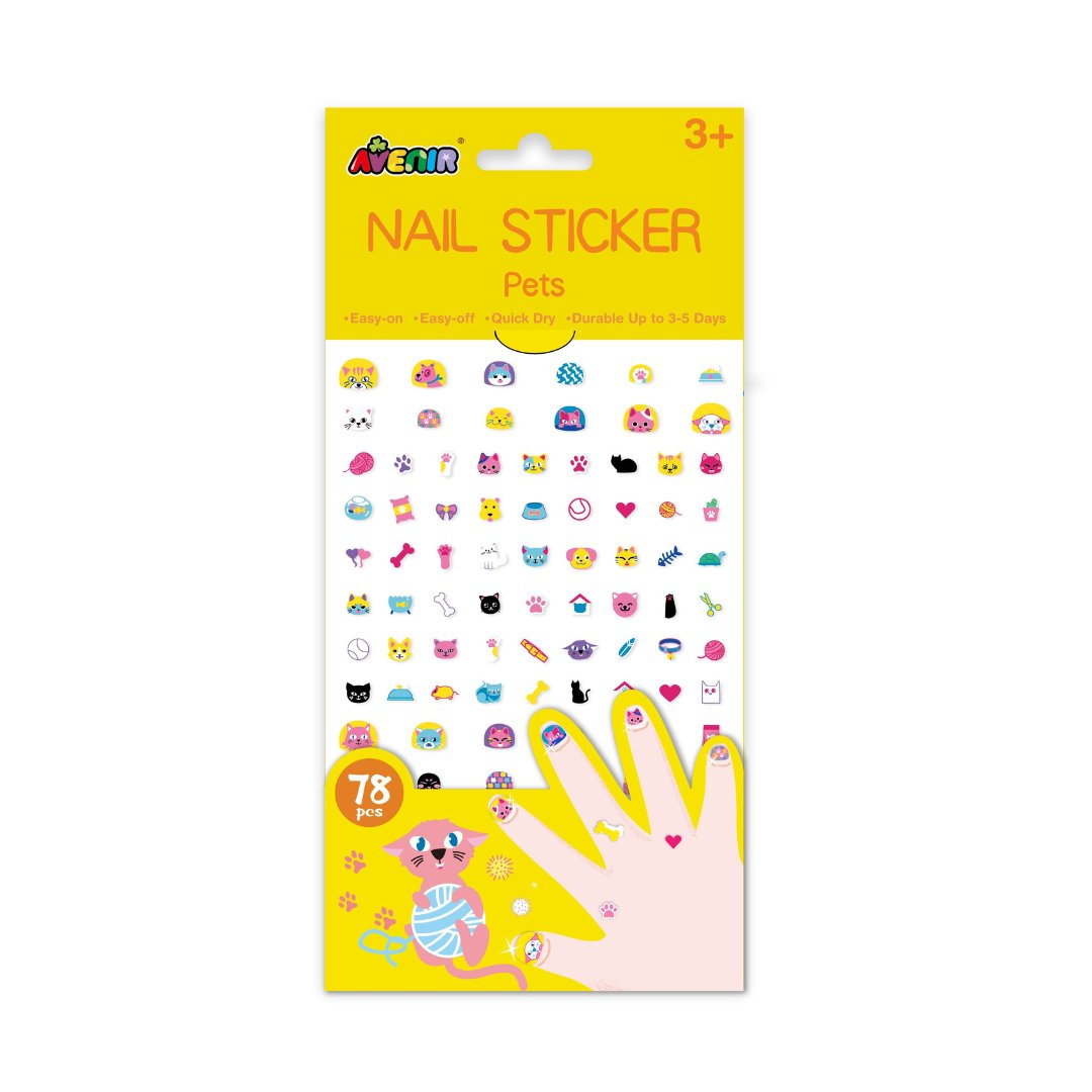 Large Nail Stickers - Pets (78 pieces) - NA198187