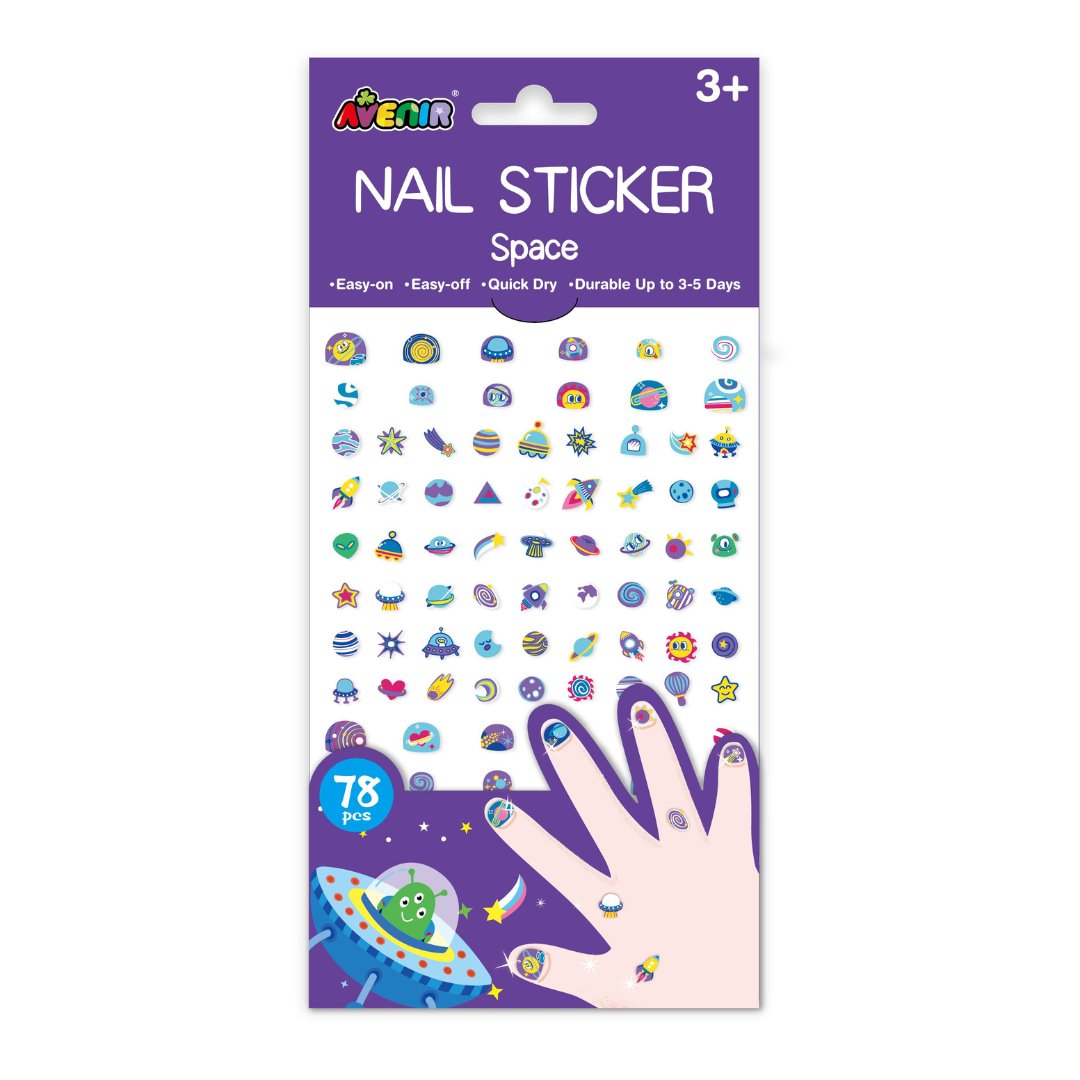 Large Nail Stickers - Space (78 pieces) - NA198185