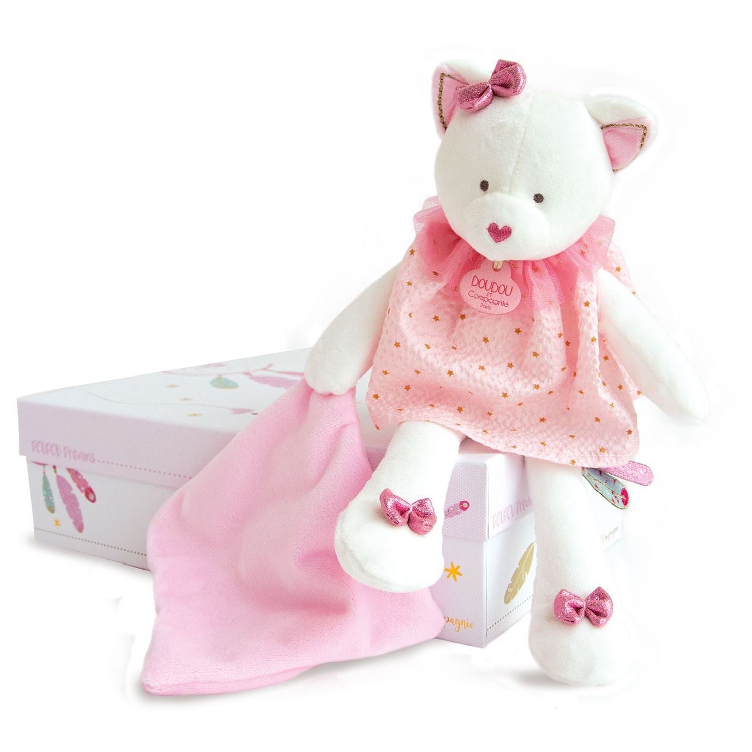 Pinky Cat Plush with Comforter - DC3546