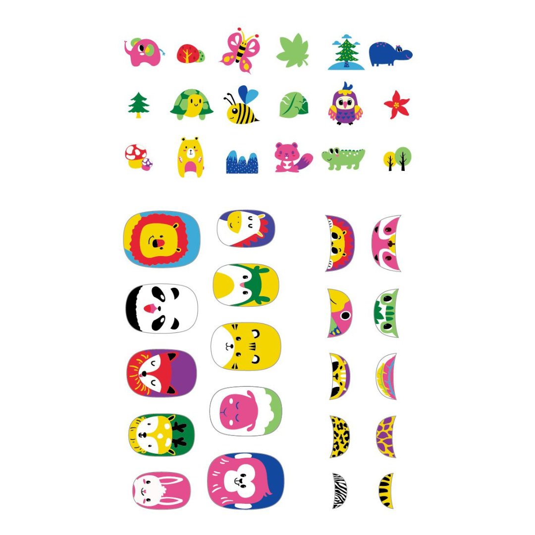 Small Nail Stickers - Animal (38 pcs) - NA198173