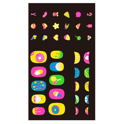 Small Nail Stickers - Cookie - Fluorescence (38 pcs) - NA198180