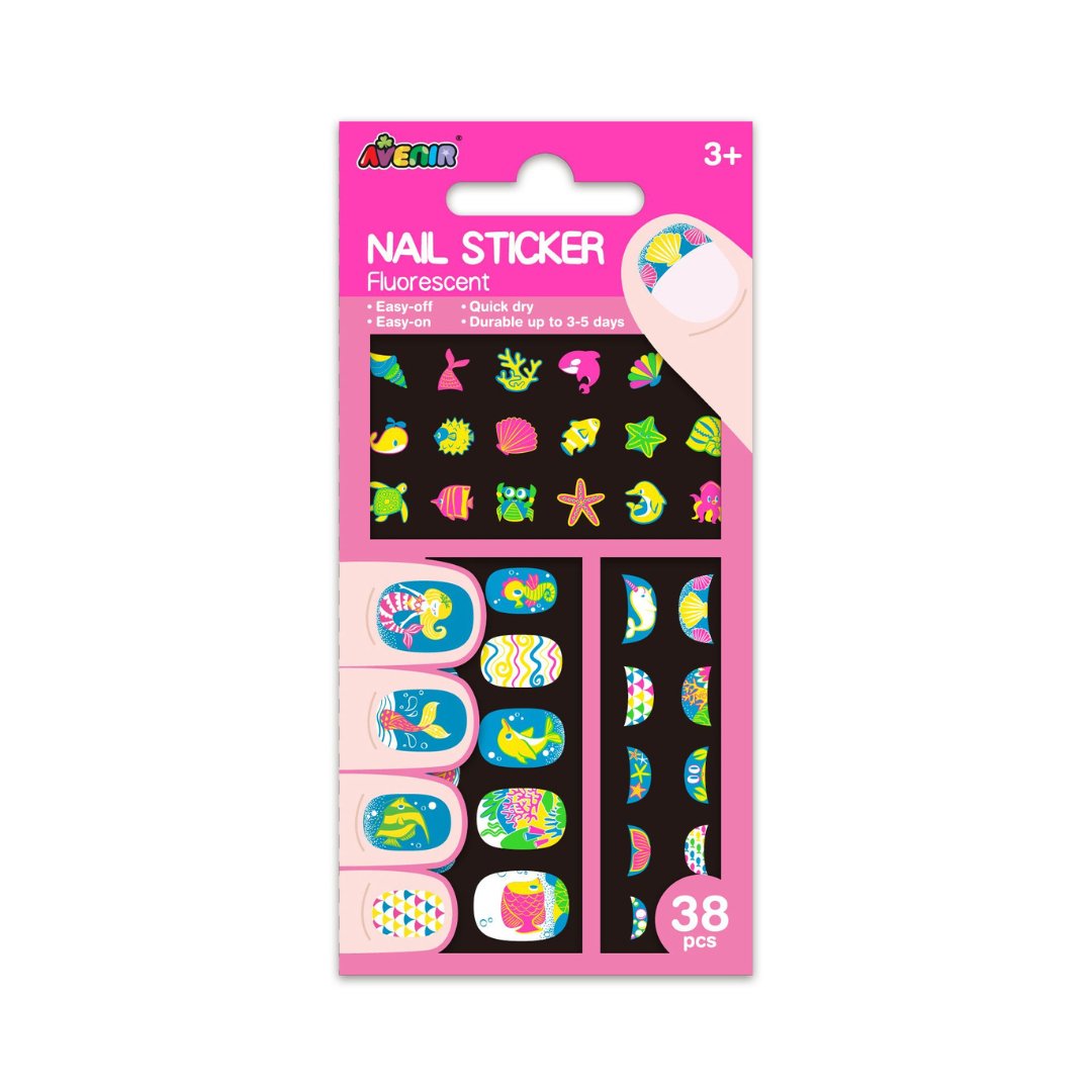 Small Nail Stickers - Under the Sea - Fluorescence (38 pcs) - NA198181