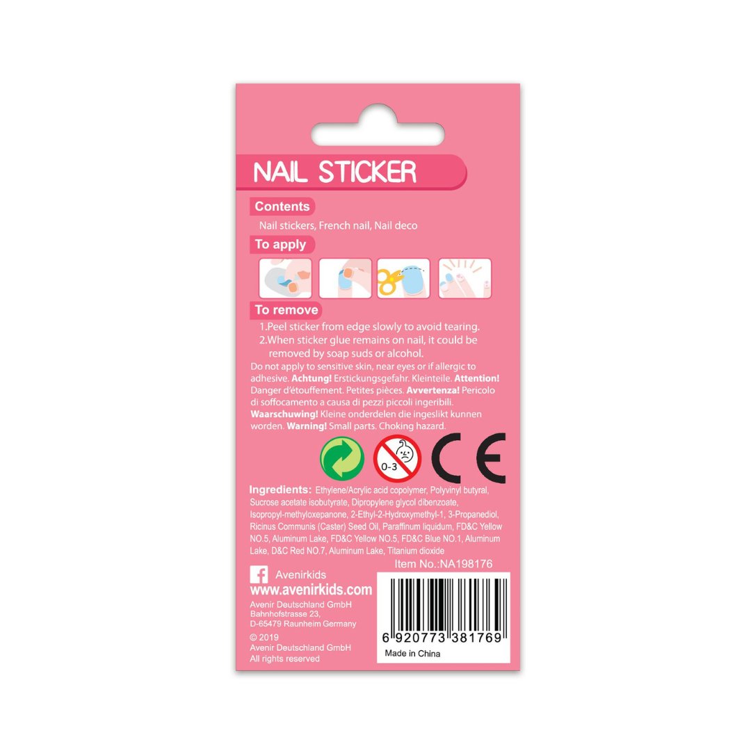 Small Nail Stickers - Unicorn with Glitter (38 pcs) - NA198176