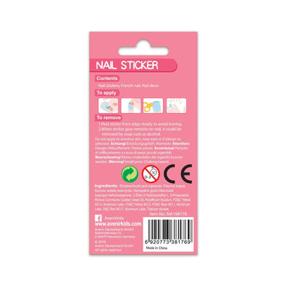 Small Nail Stickers - Unicorn with Glitter (38 pcs) - NA198176