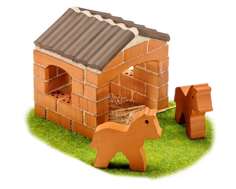 Teifoc Real Bricks Building Sets - Horse Stable - TEI 1026