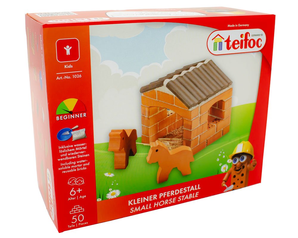 Teifoc Real Bricks Building Sets - Horse Stable - TEI 1026